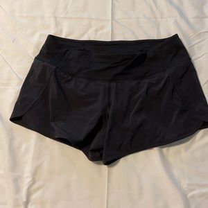 Women’s Black Lululemon Running Shorts 10